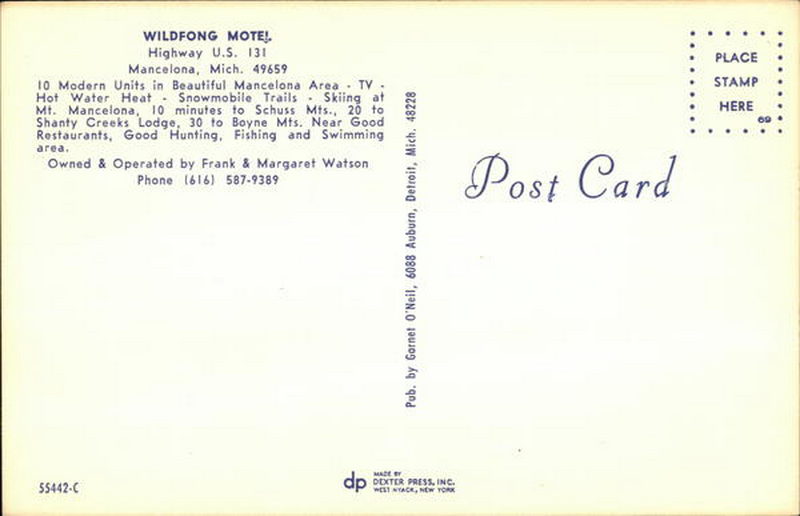 Wildfong Motel (Watsons Motel) - Old Postcard